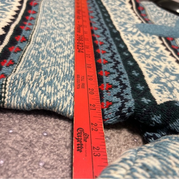 Tommy Hilfiger Lambswool Sweater Medium Nordic Fair Isle Thick Knit - Picture 4 of 8